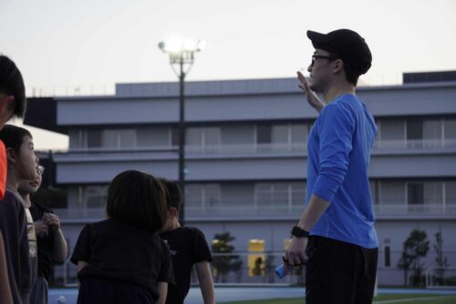 Run for the Future 墨田スクールで三輪コーチが指導しています。