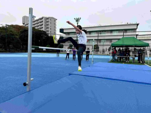 走り高跳び！見事クリア！