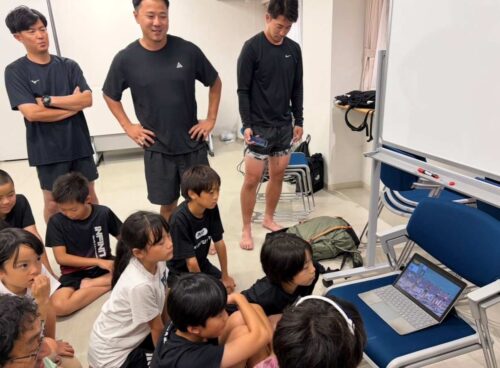 三輪コーチから墨田のみんなで応援している様子が送られてきました☺
